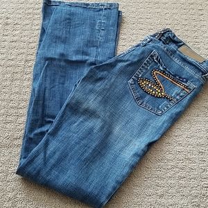 7 For Mankind Rivet and Rhinestone Jean's- sz 27